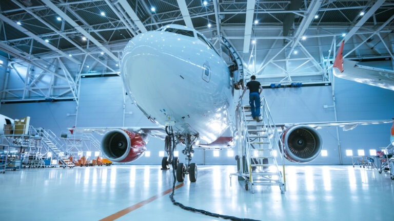 hangar epoxy flooring installation