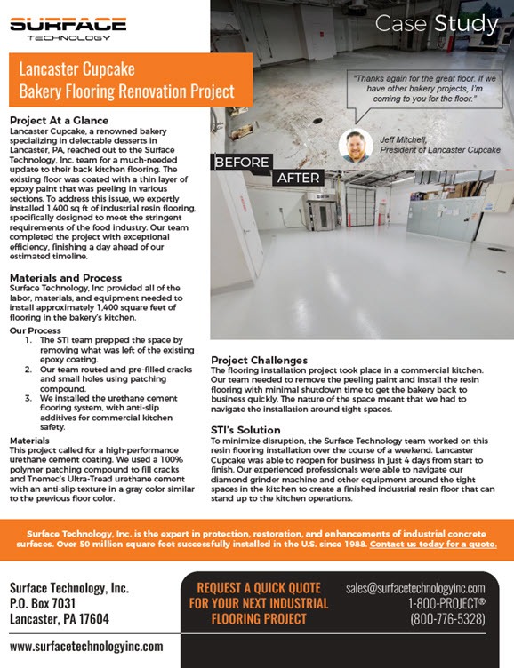 bakery epoxy flooring case study