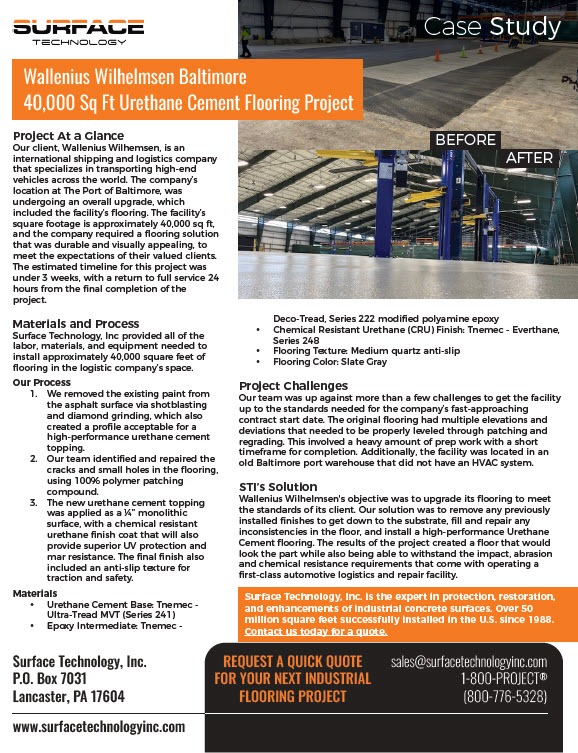 urethane cement flooring
